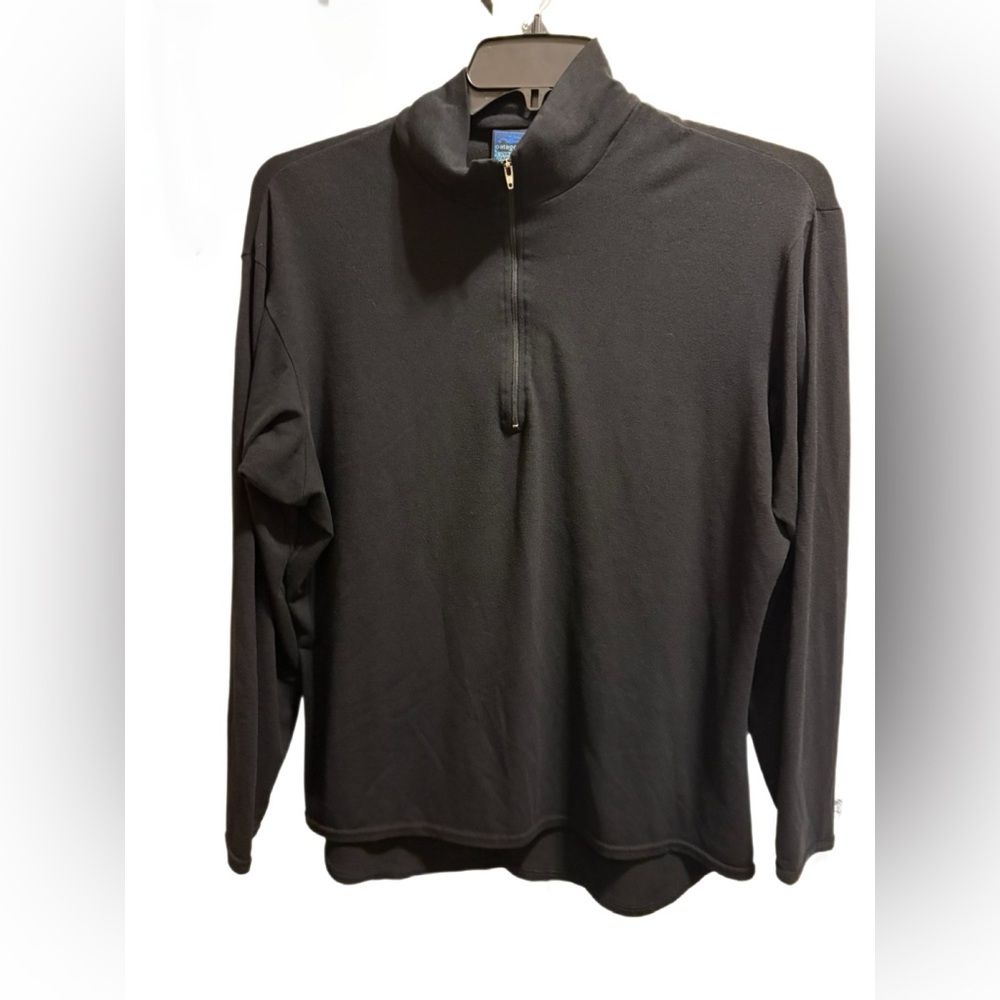 Patagonia Black Vintage Capilene Stretch Quarter Zip Pullover Size XL